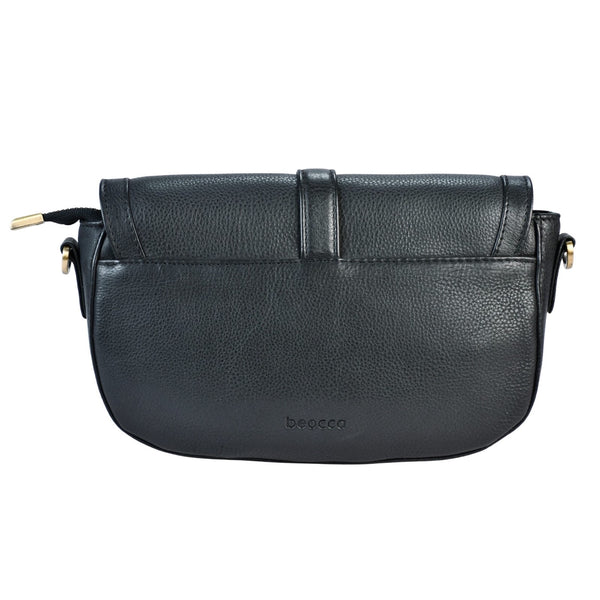 Leren schoudertas Maia achterkant