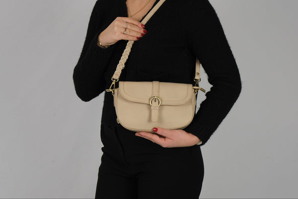 Leren schoudertas Maia afbeelding 9