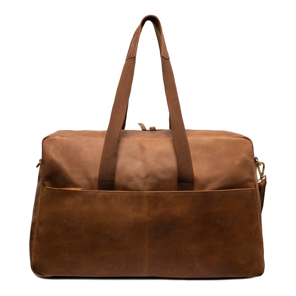 Weekendtas Milo leer cognac afbeelding 2