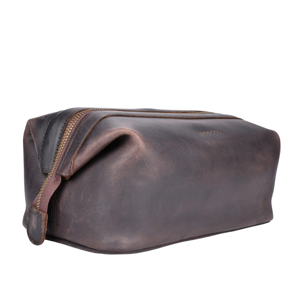 Leren toilettas Miles voorkant