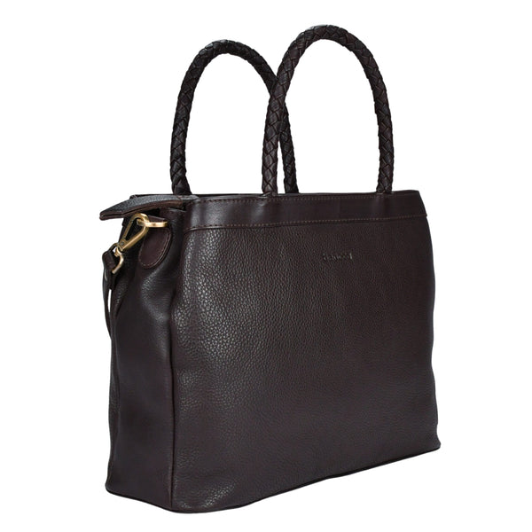 Leren mid-size handtas Beau schuin