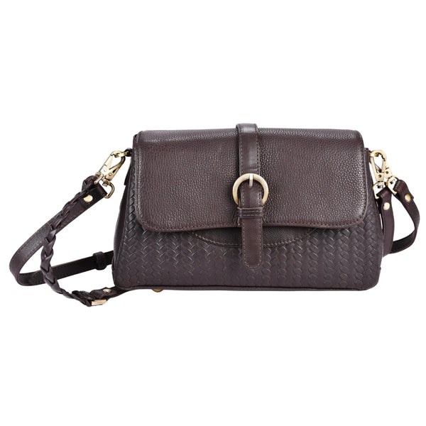 Leren schoudertas Lua voorkant