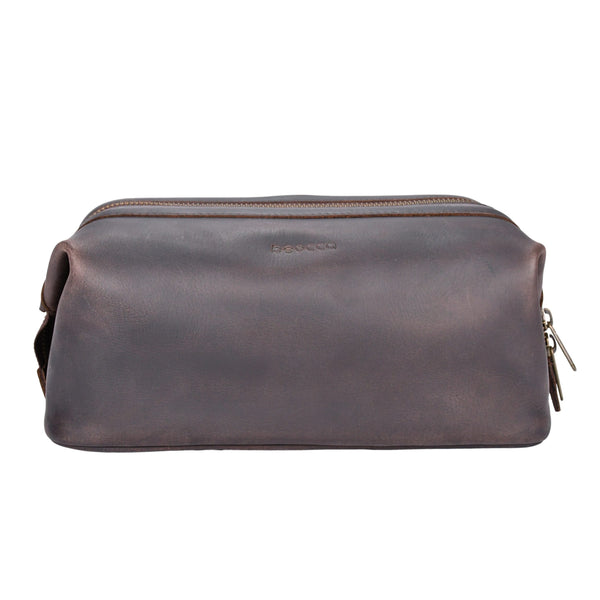 Leren toilettas Miles voorkant