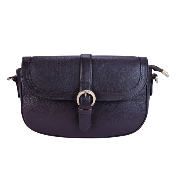 Leren schoudertas Maia voorkant