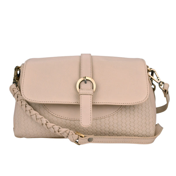 Leren schoudertas Lua voorkant