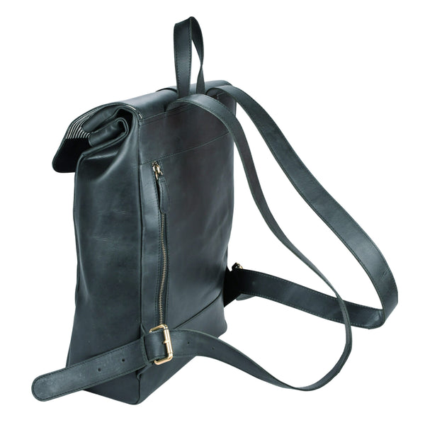 Leren Rugzak Bryce | 17" zijkant