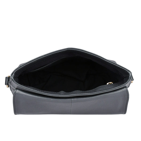 Leren schoudertas Fei binnenkant