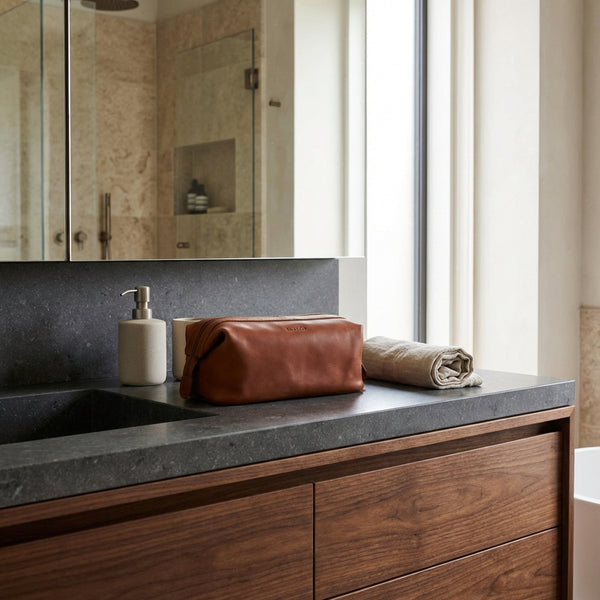 Trousse de toilette en cuir Miles