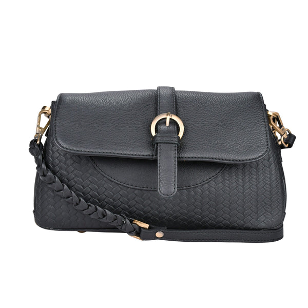 Leren schoudertas Lua voorkant